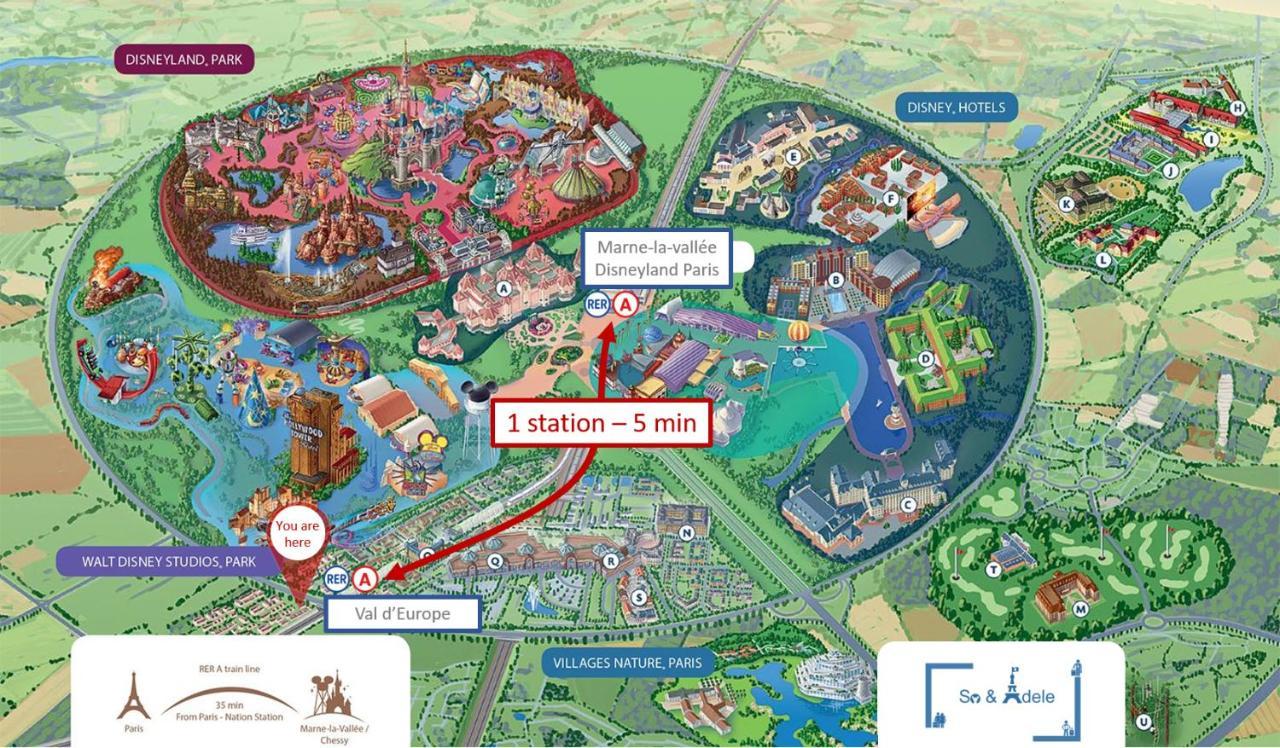 Apartment Virtuose - Disneyland Paris 5Min - Train Station 250M Montevrain Bagian luar foto